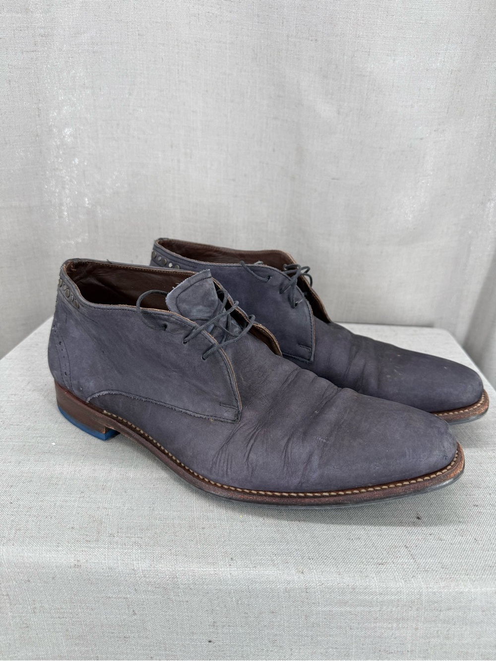 Floris Van Bommel Blue bottoms leather chukka Dress Shoes Men's Sz 9